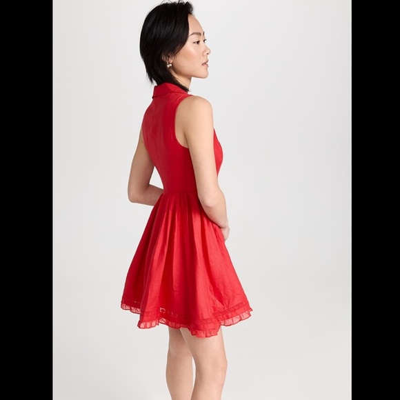 NWT Joslin Amelia Red Linen Wrap Minidress 12 L - Picture 3 of 11